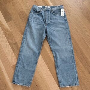 AGOLDE 90s Crop Mid-Rise Loose Straight-Leg Jeans 26 NWT $208 Replica